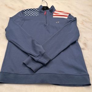 Vineyard vines flag quarter zip - boys size extra-large. New without tags